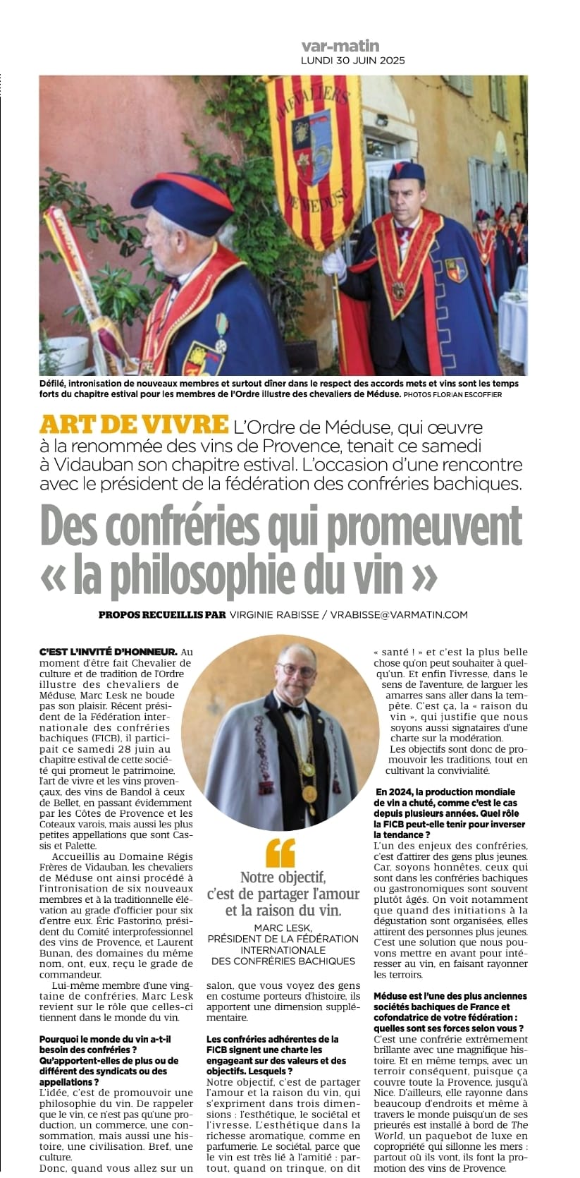 La FICB dans les media
